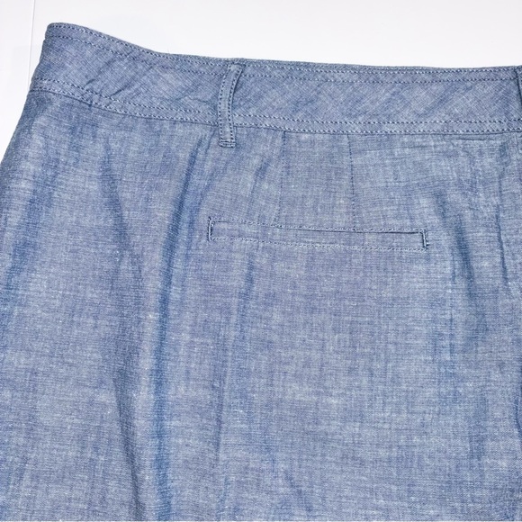 Talbots Blue Chambray Mini Skirt Pockets Women’s Plus Approx 24W Preppy Summer - Picture 5 of 7